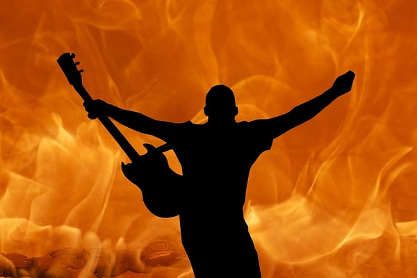 Man holding guitar